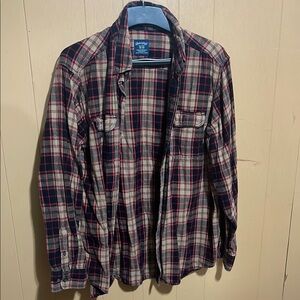Men’s Flannel- Black, Red, and Tan